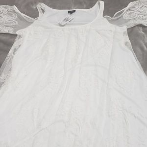 NWT TORRID LACE TRAPEZE COLD SHOULD DRESS